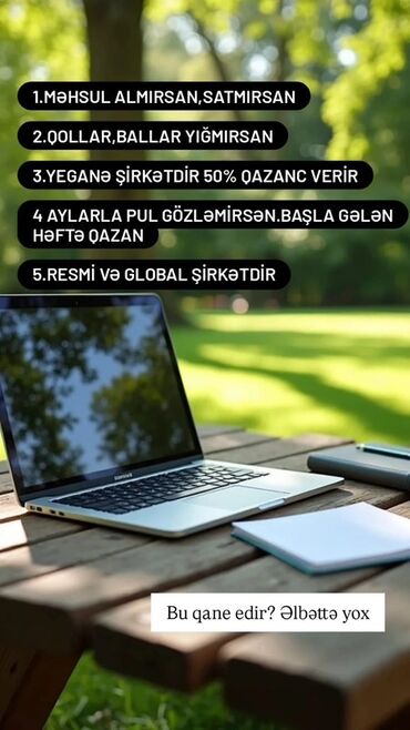 is axtarilir: Onlayn gəlir imkanı – rəsmi və qlobal şirkət - Məhsul almırsınız