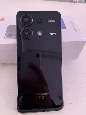 чехол redmi note 7: Xiaomi, Redmi Note 13, Колдонулган, 256 ГБ, түсү - Кара, 2 SIM