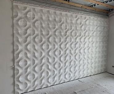divar paneli: 3D dekorativ divar panelləri – gips əsaslı, modul - Material: Yüksək — 3