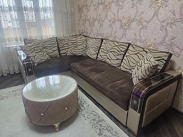 qedimi masa: Künc divan dəsti - Model: L-şəkilli künc divan - Rənglər: bej-krem — 2