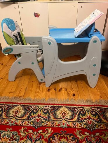 uşaq üçün stullu stol: Salam Transformer uşaq yemek,ders cališma masasi 3 aydan 7 yaşa kimi