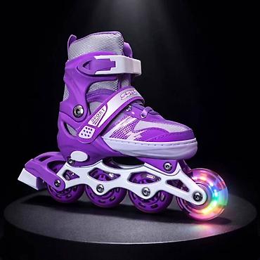 Ostale dečije stvari: 🔊🔊🔊NOVO🔊🔊🔊 ROLERI 👉Roleri sa silikonskim tockicima i metalnom sinom — 1