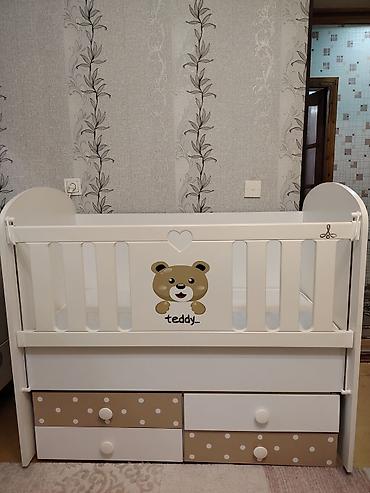 пастельное белье: Uşaq beşiyi – “Teddy” dizaynı - Material: ağ rəngdə MDP/taxta — 2