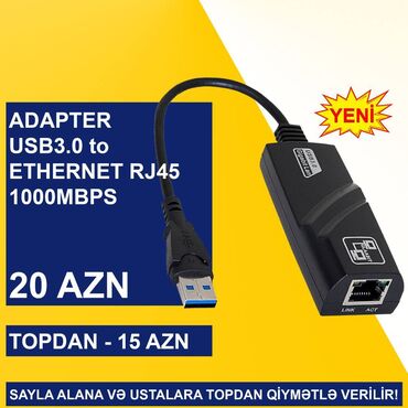 Digər kompüter aksesuarları: USB Adapterlər SAYLA ALANA VƏ USTALARA TOPDAN QİYMƏTLƏ VERİLİR! — 9