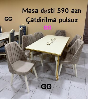Dolablar: Qonaq otağı üçün, Yeni, 6 stul