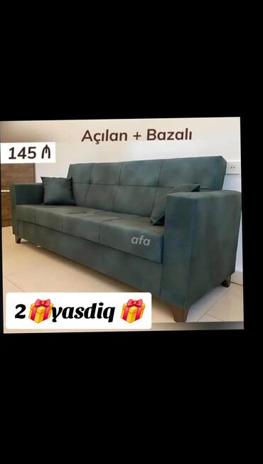 bazali divanlar: Künc divan, Qonaq otağı üçün, Bazalı, Açılan