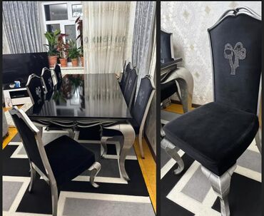 qedimi stol: Для гостиной, Новый, Прямоугольный стол, 8 стульев, Италия