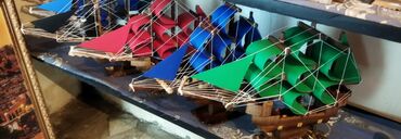 Gəmi modelləri: Taxta yelkənli gəmi maketi - Material: təbii ağac (korpus və — 8