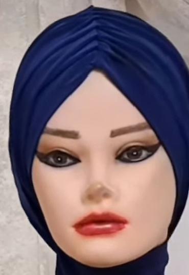 turban: Qadınlar üçün hazır türban/şərf dəsti - Model: üst hissədə qat-qat — 1