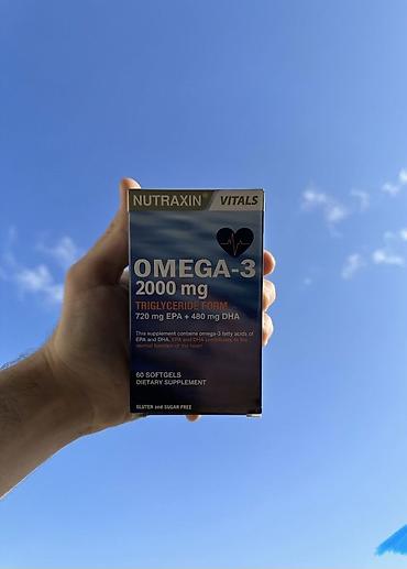 Витамины и БАДы: Nutraxin Vitals Omega-3 2000 mg | Balıq yağı – qida əlavəsi - Əldə - — 2