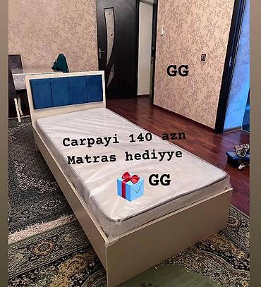 matras üzlüyü: Məhsul: Tək nəfərlik çarpayı + hədiyyə matras - Rəng: Ağ korpus — 1