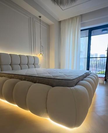 balaca stul: Modern yumşaq mebel – çevrilən divan və taxta karkaslı çarpayı Divan — 5