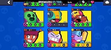 Digər: Brawl Stars oyun hesabı - Kupa: 13,158 - Profil nişanı: Green Meg — 5