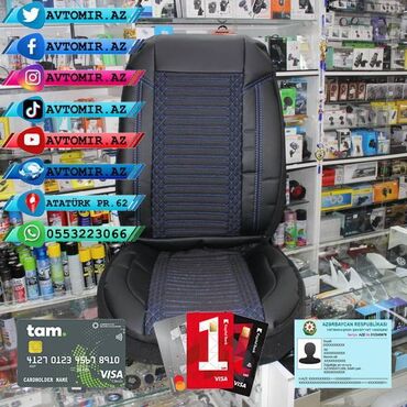 Oturacaq örtükləri: Oturacaq üçün cexol ( örtük, çexol ) istənilən avtomobilə var. Qiymət — 2