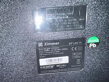 cat ekran: Satılır 110 diaqonal Zimmer Smart TV. Televizor işlək vəziyyətdədir — 2