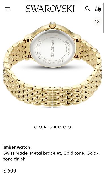 Şəxsi əşyalar: Yeni, Qol saatı, Swarovski, rəng - Qızılı — 3