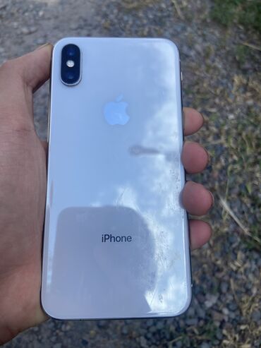 Apple iPhone: IPhone X, Б/у, 64 ГБ, Белый, Чехол, 100 %