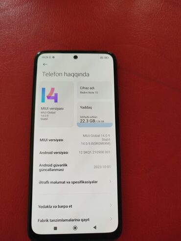 infinix note 40 pro qiymeti: Redmi Note 10, 128 GB, rəng - Boz