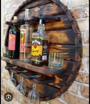 Mebellərin yığılması: Dekorativ yumru dolab-çəllək, sifarişlə hazırlanması. Restoran bar — 8