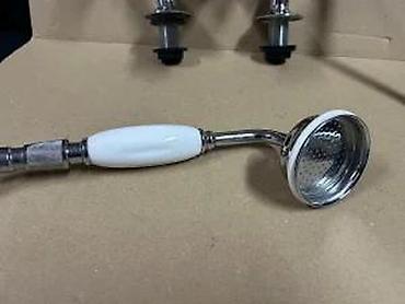 Slavine: Britanski „telephone style” set za kadu – slavina sa ručnom tuš — 12