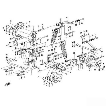 quad gume: Silent blok / gumeno-metalna čaura zadnje viljuške za ATV/quad - Tip — 2