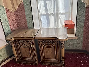 Спальные гарнитуры: Спальный гарнитур, Б/у, Двуспальная кровать, Шкаф, Тумба, Платная доставка, цвет - Бежевый — 5