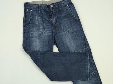 neonowe spodenki jeansowe: Spodnie jeansowe, 8 lat, 128, stan - Bardzo dobry
