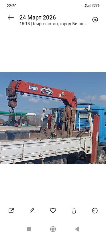 крючок: Кран-манипулятор UNIC (установлен на бортовом грузовике) - — 1