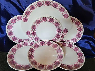 Ostali antikviteti: Servis za torte,kolace Bohemija Epiag Carlsbad 70te. Servis bohamija — 6