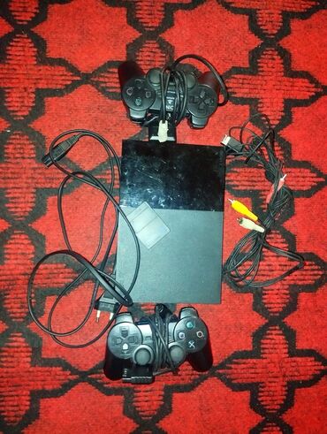 oyun rollari: PlayStation 2 Slim oyun konsolu komplekti Daxildir: - PS2 Slim