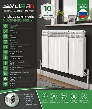 panel radiatr: Yeni Seksiyalı Radiator Alüminium, Ödənişli çatdırılma, Ödənişli quraşdırma, Zəmanətli, Kredit yoxdur — 5