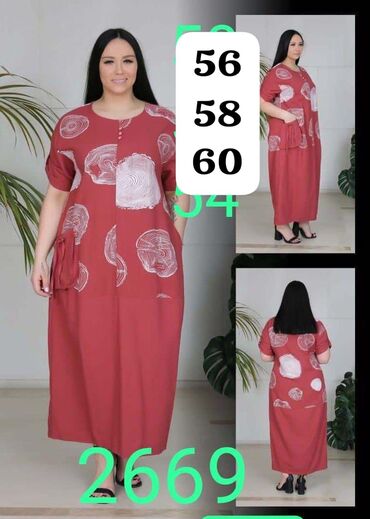 qırmızı gecə donları: Gündəlik don, Maksi, 2XL (EU 44)