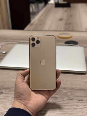 танк 3 телефон цена бишкек: IPhone 11 Pro Max, Колдонулган, 64 ГБ, Matte Gold, Каптама, 100 %