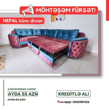 Divanlar: Künc divan, Yeni, Açılan, Bazalı, Parça, Şəhərdaxili pulsuz çatdırılma — 3