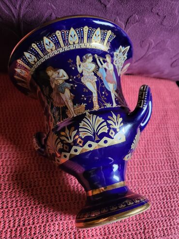 Ostali kućni dekor: Cup,vaza vintaz nov grcki,porcelanski,rucno oslikan 24 kar.zlatom — 18