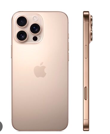 telefonlar 2022: IPhone 16 Pro Max, 512 GB, Desert Titanium, Simsiz şarj, Face ID