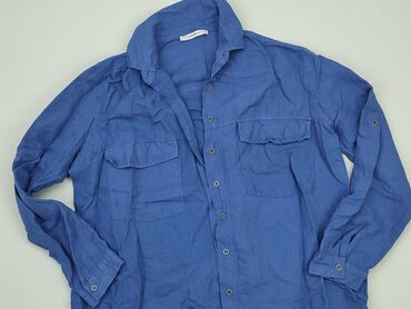 niebieska bluzki z długim rękawem: Shirt, L (EU 40), condition - Good