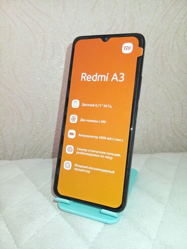 redmi 9a irsad: Redmi A3, 128 GB, rəng - Qara, Sensor, Barmaq izi, İki sim kartlı