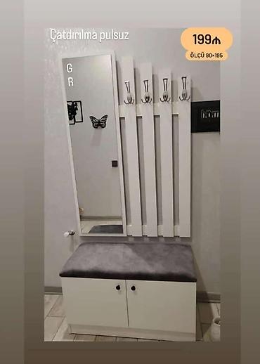 2ci el dolablar: Dehliz üçün asılqanlı dolablar – güzgülü, oturacaqlı və çoxfunksiyalı — 1