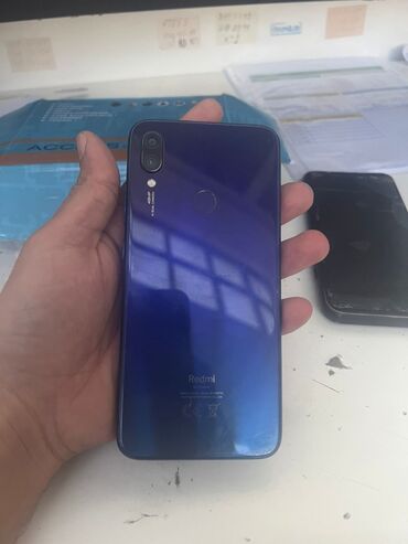 Xiaomi: Xiaomi Redmi 7, 64 GB, rəng - Göy, 
 Zəmanət, Barmaq izi, İki sim kartlı