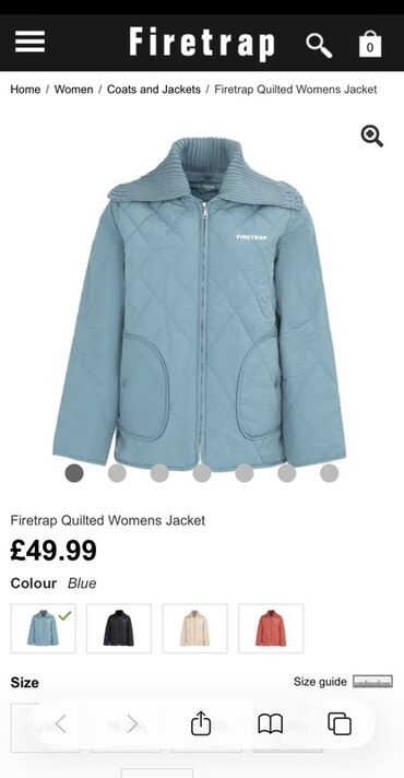 Cinslər: Məhsul: Firetrap Quilted Womens Jacket - Rəng: Blue (mavi) - Qiymət