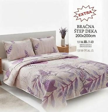 - Bračna štep deka 200x200 cm – EXTRA. Materijal: 100% pamuk (navedeno