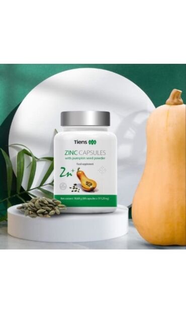 Acura: Tiens Zinc Capsules – Balqabaq toxumu tozu ilə Məhsul təsviri: - Qida