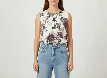 bluzki z ozdobnymi rękawami: Women's blouse, size One size