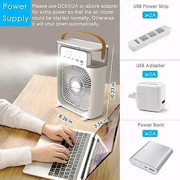dvd za auto za decu: Prenosivi USB klima-hlađeni ventilator sa rezervoarom za vodu - 3-u-1 — 2
