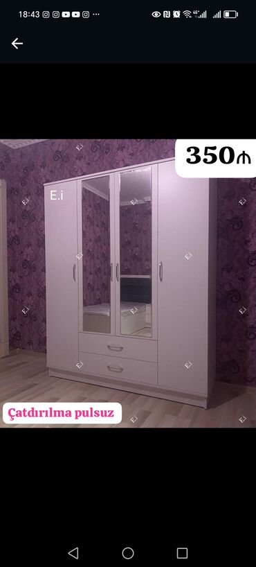 Dolablar: Yeni, Kupe, 5 qapı Düz dolab, Dolab-asılqan, Azərbaycan — 9