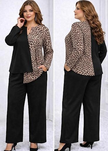 estetik plus: 03. ✨ novo u ponudi – animal print komplet za punije dame ✨ 👚 bluza + — 1