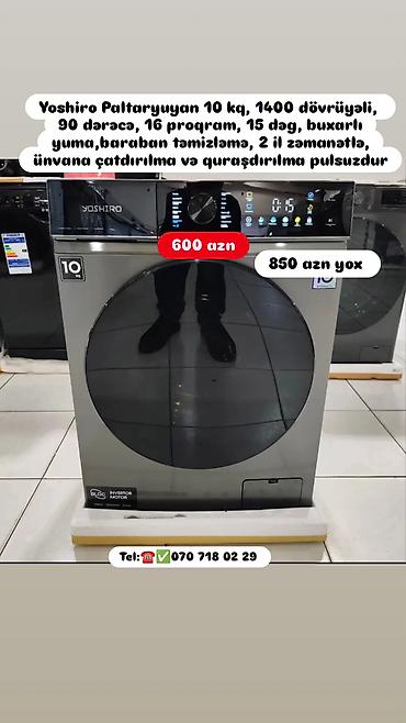 Стиральные машины: Anbardan satış Yoshiro, Gorenje və Toshiba önyükləməli paltaryuyan — 2