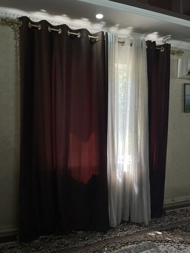 шторы тюль бу: Шторалар комплекти, Даяр буюм, Колдонулган, Конок бөлмөсү үчун