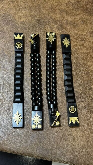minali jewelry: Qara və qızılı rənglərdə, müxtəlif dizaynlarda təsbehlər. Hər bir